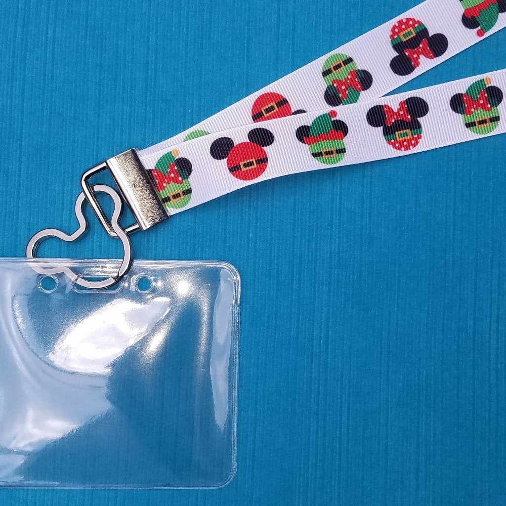 Lanyard - Mickey & Minnie Elves – Pixie Dusted Stitches