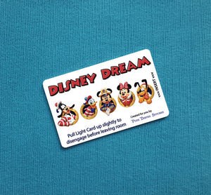 Disney Cruise Light Card® Mickey Minnie Donald Goofy Pluto in Portholes