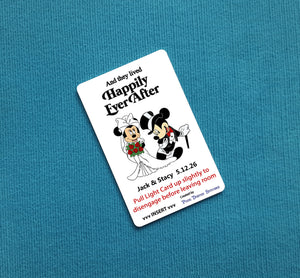 Disney Cruise Light Card® - Cruise Wedding - Bride Minnie & Groom Mickey