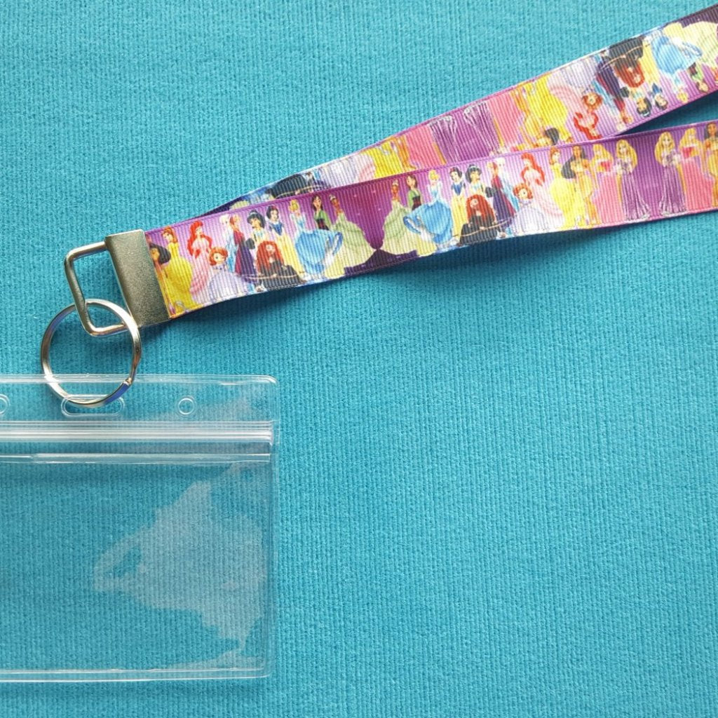 Disney KTTW Card Holder/Lanyard  - Princess - Non-scratchy - Child or Adult